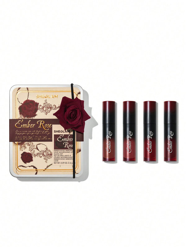 SHEGLAM Ember Rose Immortal Love Nourishing Lip Gloss Set