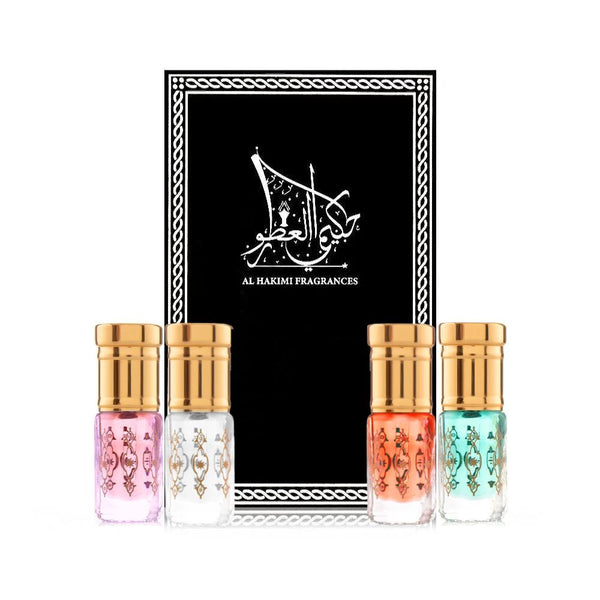 Musk Set - Red, Blue, Sensation & Tahara from Al Hakimi Fragrances