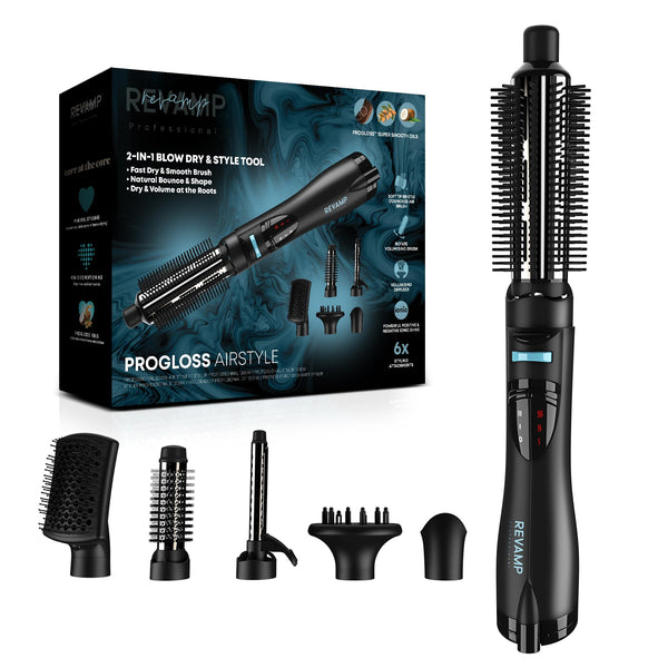 Revamp - Progloss™ Interchangeable Hot Air Styling Brush 6-in-1