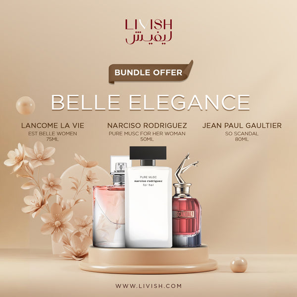 Belle Elegance Women’s Perfume Bundle – Narciso Rodriguez, Lancome & Jean Paul Gaultier