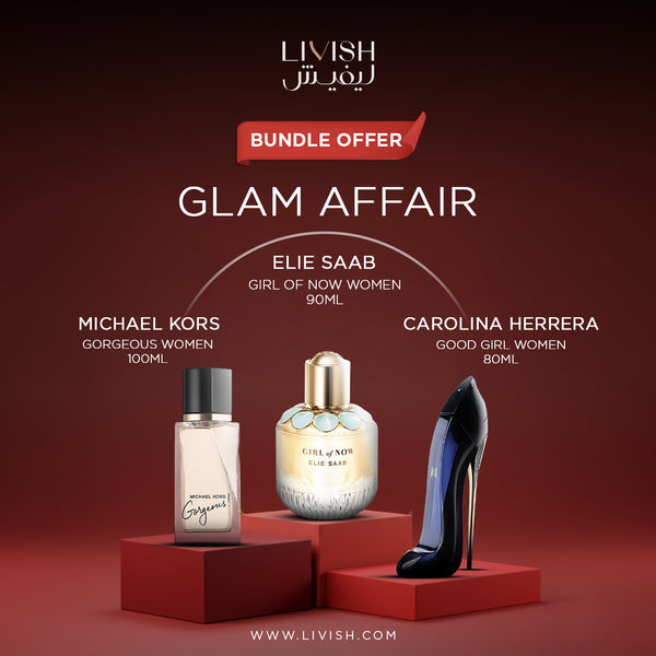 Glam Affair Women’s Perfume Bundle – Michael Kors, Elie Saab & Carolina Herrera
