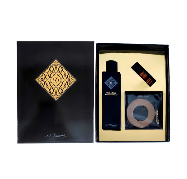 S.T DUPONT OUD ET ROSE EDP GIFT SET (100ML PERFUME + 10ML BODY OIL + 1.2ML SPRAY + CERAMIC PERFUME DIEFUSER)