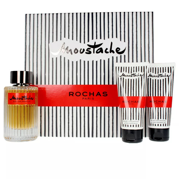 مجموعة هدايا عطر روشاس موستاش (عطر ١٢٥ مل + جل استحمام ١٠٠ مل + بلسم ما بعد الحلاقة ١٠٠ مل)