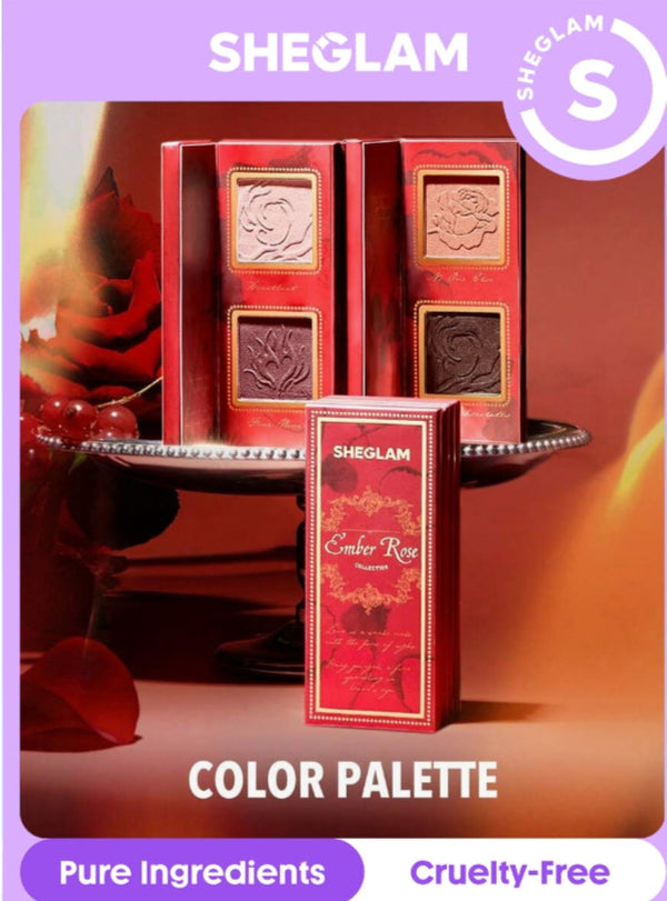SHEGLAM Ember Rose Burning Devotion Color Palette 4 Colors