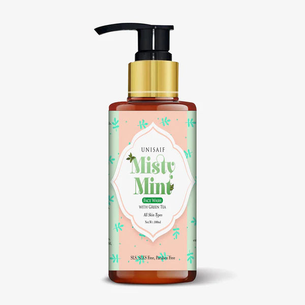 UNISAIF Misty mint green tea face wash 100ml