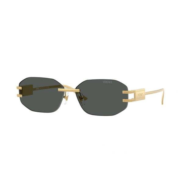 VERSACE Black Irregular Sunglasses For Women M