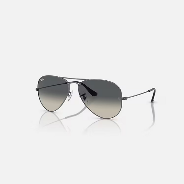 RAY-BAN AVIATOR GRADIENT Gunmetal Pilot Sunglasses For Unisex XL