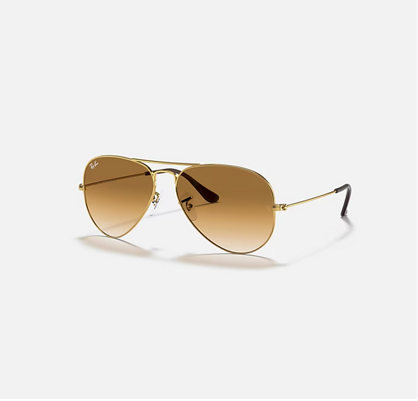 RAY-BAN AVIATOR GRADIENT Arista Gold Pilot Sunglasses For Unisex XL