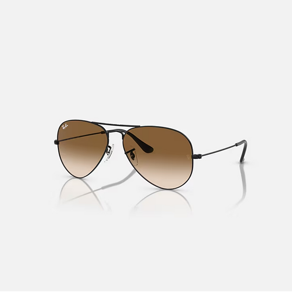 RAY-BAN AVIATOR GRADIENT Black & Brown Pilot Sunglasses For Unisex M