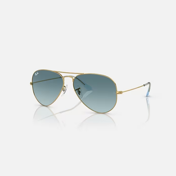 RAY-BAN AVIATOR GRADIENT Gold & Blue Pilot Sunglasses For Unisex XXL
