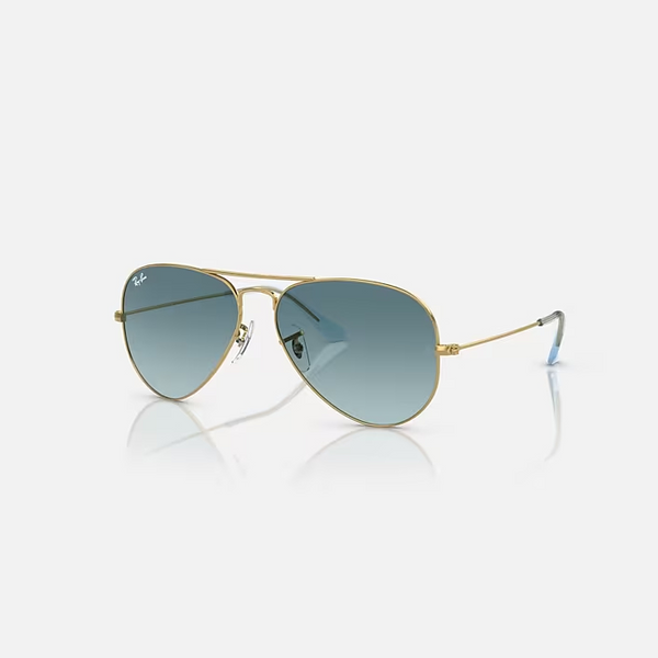 RAY-BAN AVIATOR GRADIENT Gold & Blue Pilot Sunglasses For Unisex M