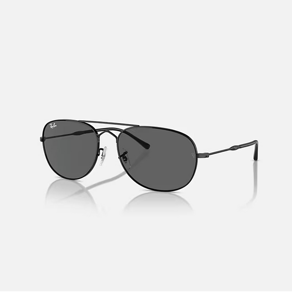 RAY-BAN BAIN BRIDGE Black & Dark Grey Pilot Sunglasses For Unisex XL
