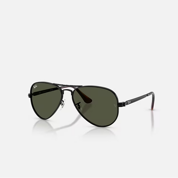 RAY-BAN AVIATOR MAX Black & Green Pilot Sunglasses For Unisex XL
