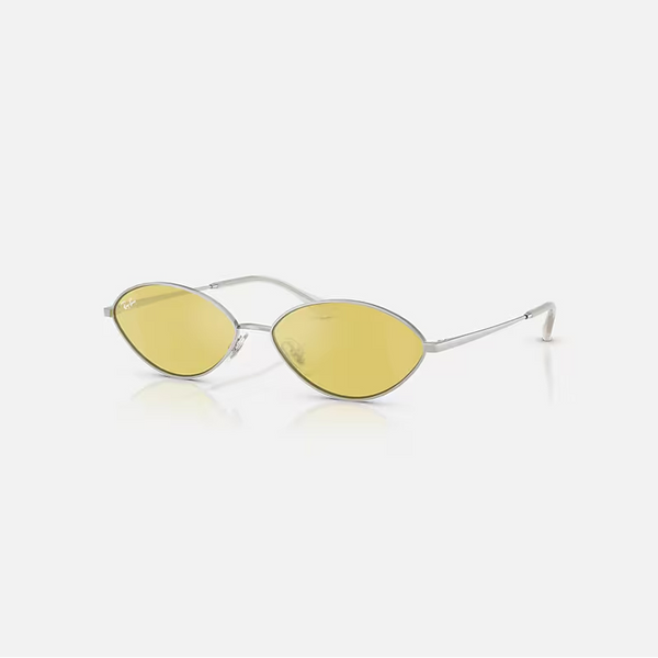 RAY-BAN KAI BIO-BASED Silver & Yellow Mirror Flash Gold Oval Sunglasses For Unisex L