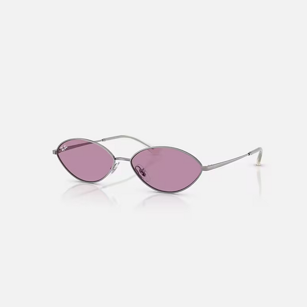 RAY-BAN KAI BIO-BASED Gunmetal & Dark Violet Oval Sunglasses For Unisex L