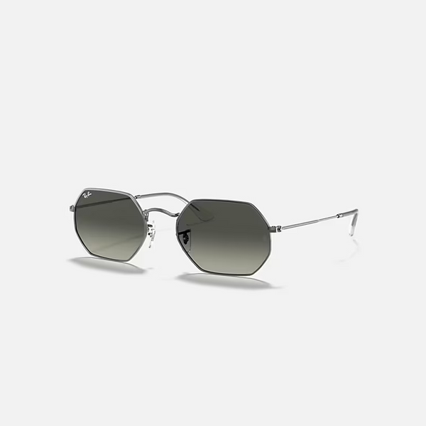 RAY-BAN OCTAGONAL CLASSIC Gunmetal & Grey Gradient Irregular Sunglasses For Unisex L