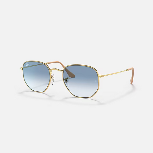 RAY-BAN Arista Gold & Light Blue Gradient Sunglasses For Unisex M