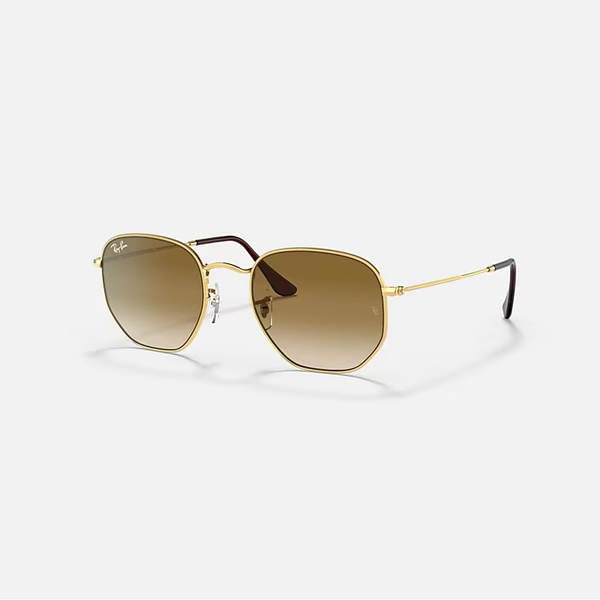 RAY-BAN Arista Gold & Light Brown Gradient Sunglasses For Unisex M