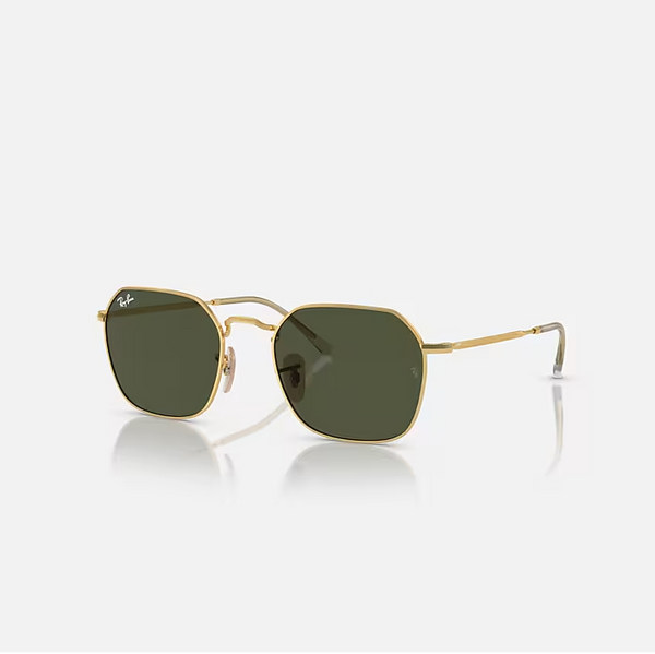 RAY-BAN Arista Gold & Green Irregular Sunglasses For Unisex XL