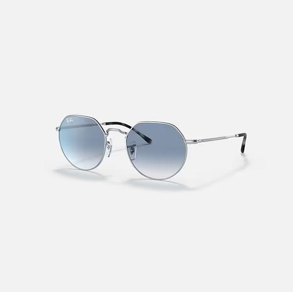 RAY-BAN JACK Silver & Blue Irregular Sunglasses For Unisex XL