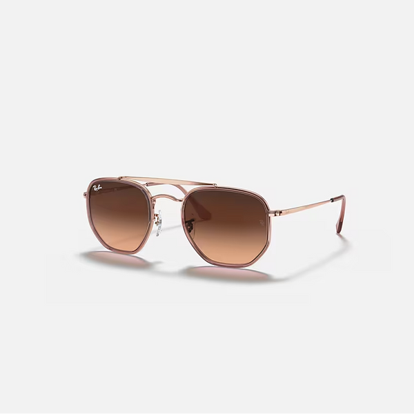 RAY-BAN MARSHAL II Copper & Pink/Brown Gradient Irregular Sunglasses For Unisex L