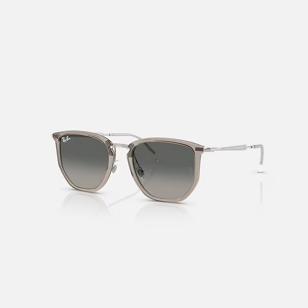 RAY-BAN RB4451 Transparent Grey & Grey Gradient Irregular Sunglasses For Unisex L