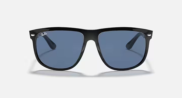 RAY-BAN BOYFRIEND Black & Dark Blue Square Sunglasses For Men L