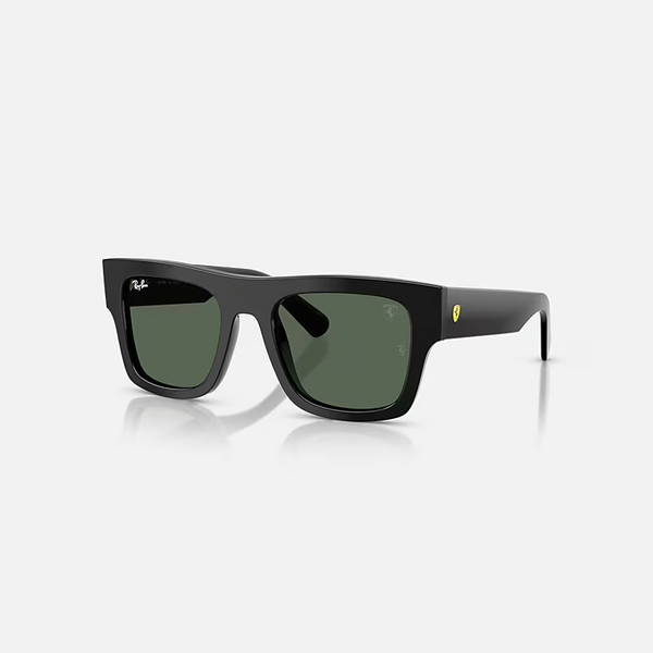 RAY-BAN RB2217M Black & Dark Green Square Sunglasses For Unisex L