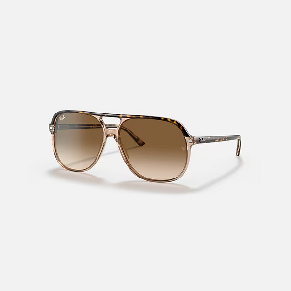 RAY-BAN BILL Havana On Transparent Brown & Light Brown Gradient Square Sunglasses For Unisex M