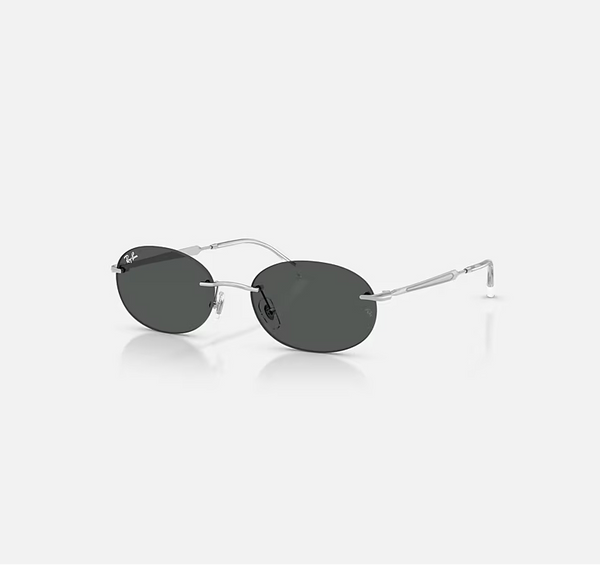 RAY-BAN RB3767 Silver & Dark Grey Oval Sunglasses For Unisex S
