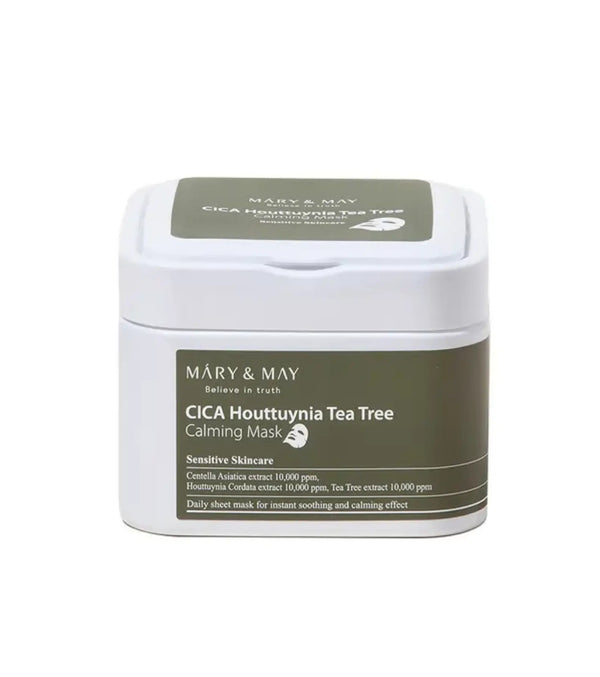 MARY&MAY: CICA HOUTTUYNIA TEA TREE CALMING MASK 30PCS