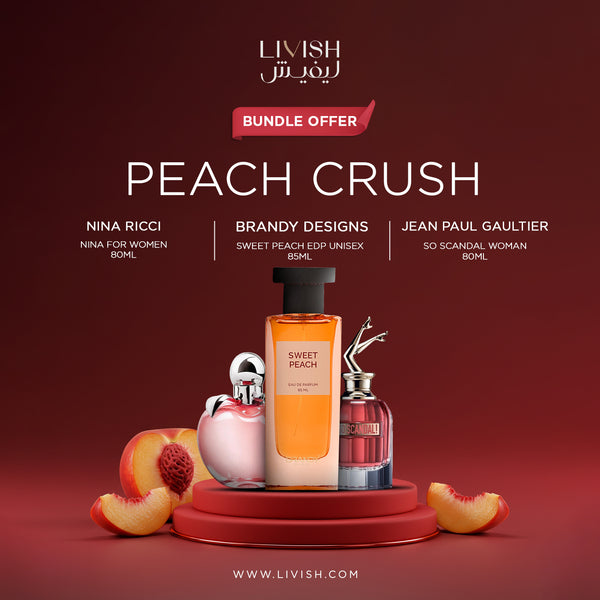 Peach Crush Perfume Bundle – Brandy Sweet Peach, JPG So Scandal & Nina Ricci Nina