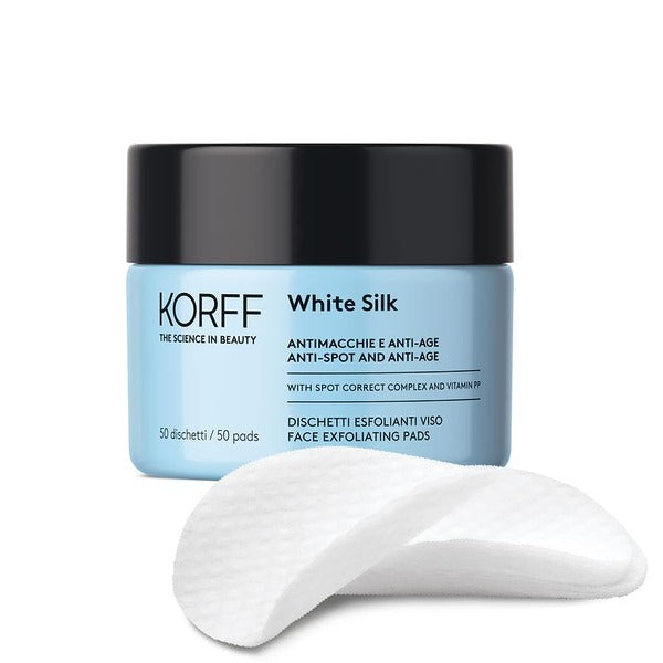 KORFF WHITE SILK FACE EXFOLIATING 50PADS
